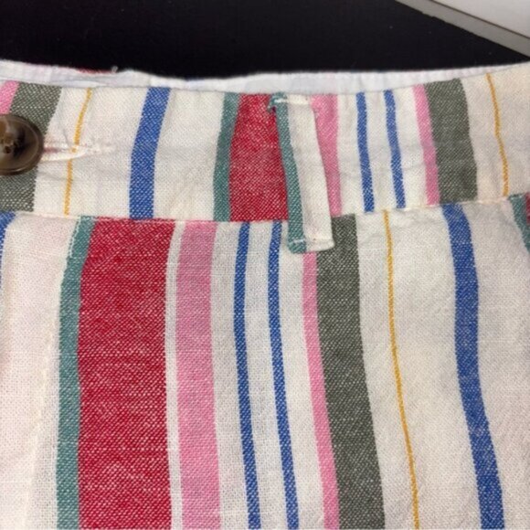 Old Navy Colourful Striped Women's 10 Shorts Pockets Coastal Beachy - Picture 5 of 6